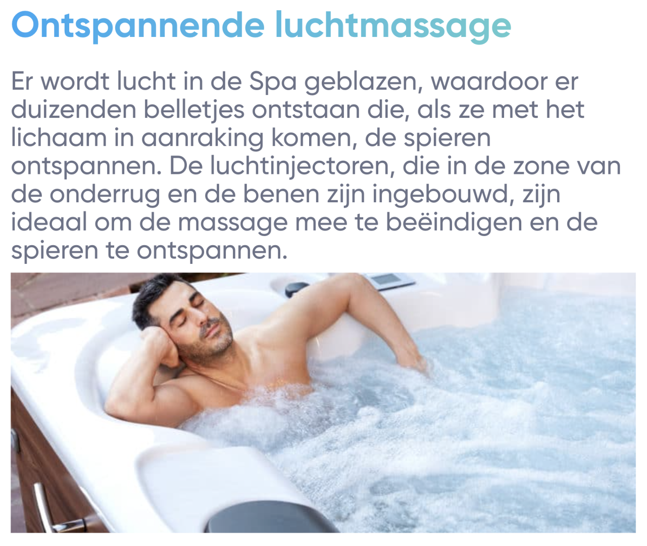 Luchtmassage jacuzi aquavia